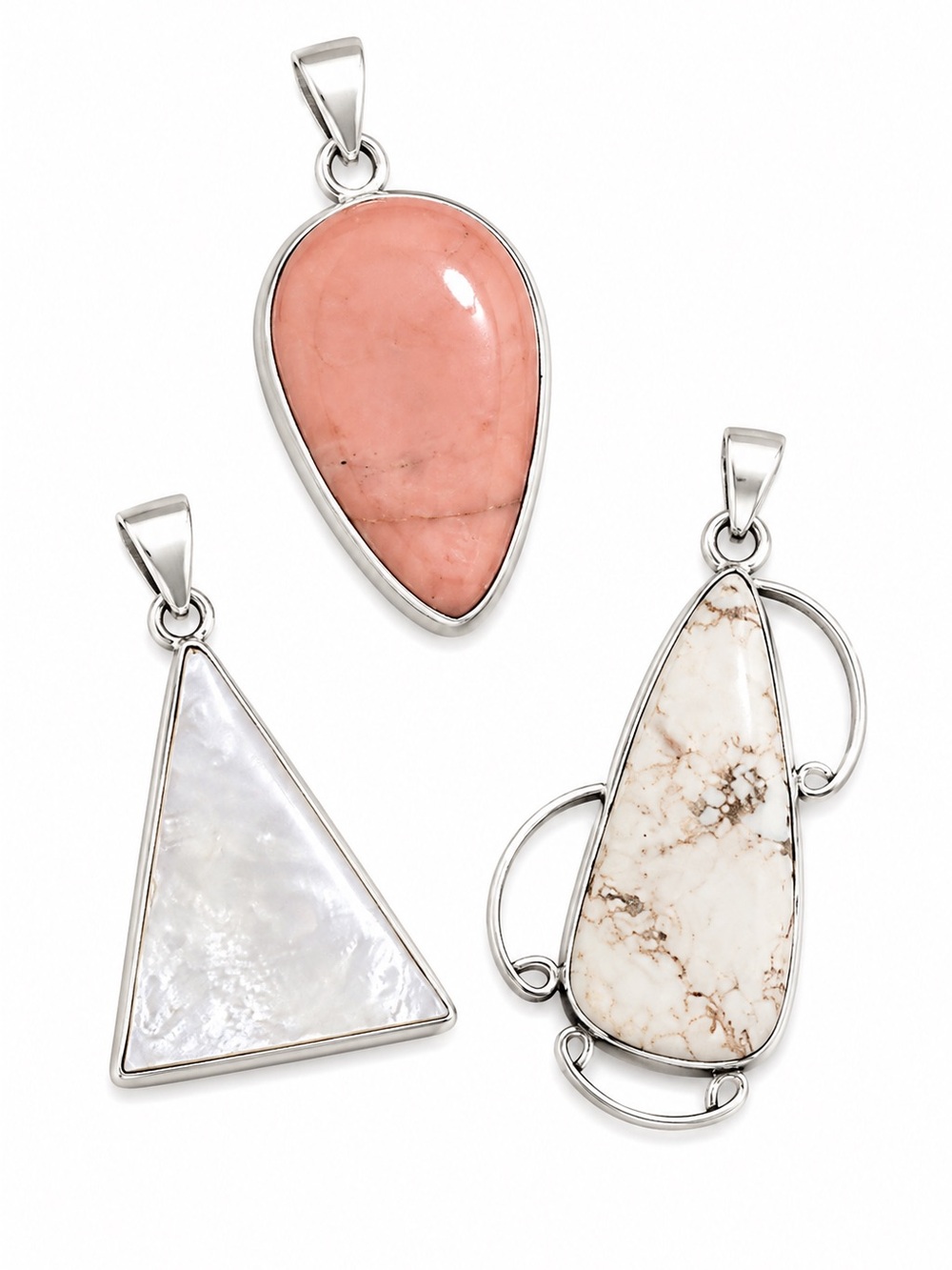 Sterling Silver Pendants Set Of (3)